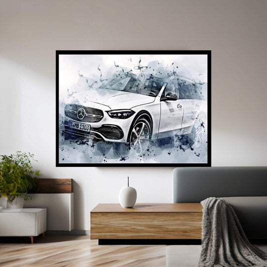 Mercedes-Benz C-Class W206 Exterior Canvas Wall Art - Y Canvas