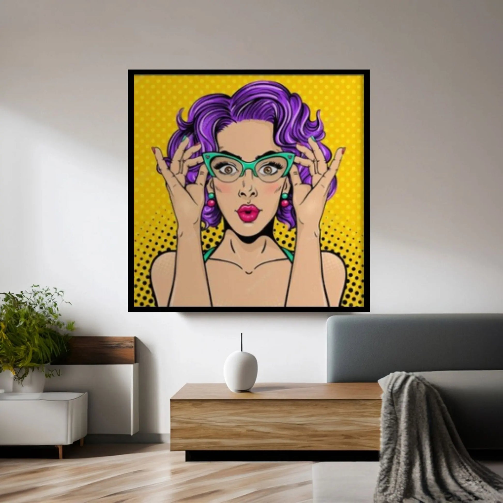 Pop Art Woman Wall Art, Comic Pop Art, Retro Comic - Y Canvas