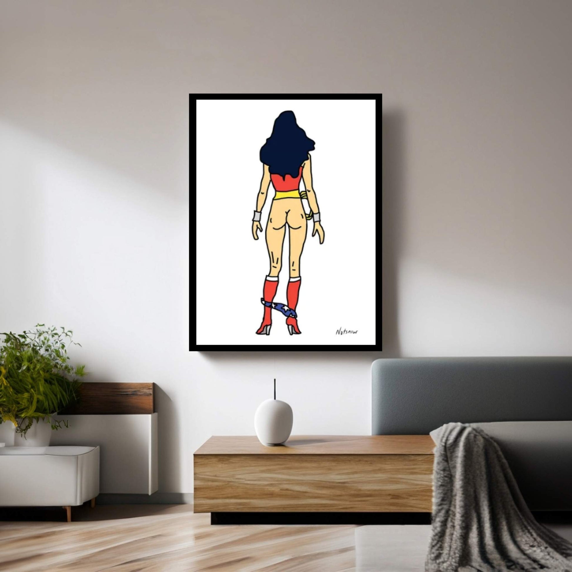 Wonder Butt I Canvas Wall Art - Y Canvas