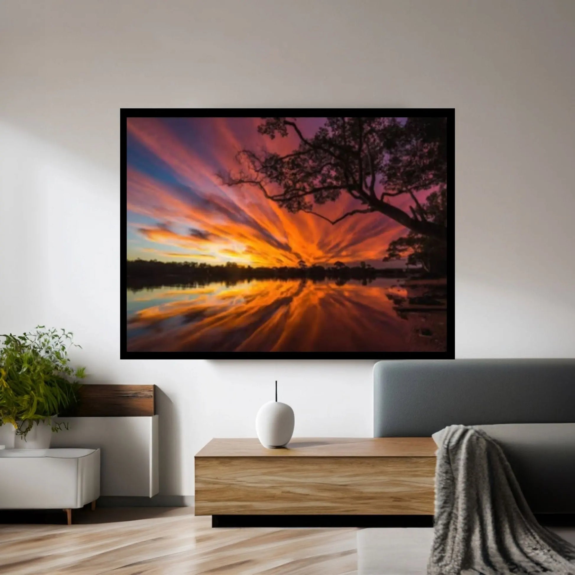 Sunset on the Beach Print on Canvas, Canvas Wall Set - Y Canvas