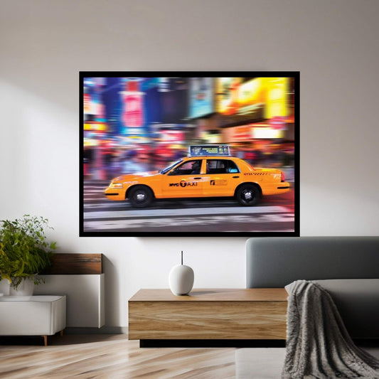 Times Square Yellow Cab II Canvas Wall Art - Y Canvas