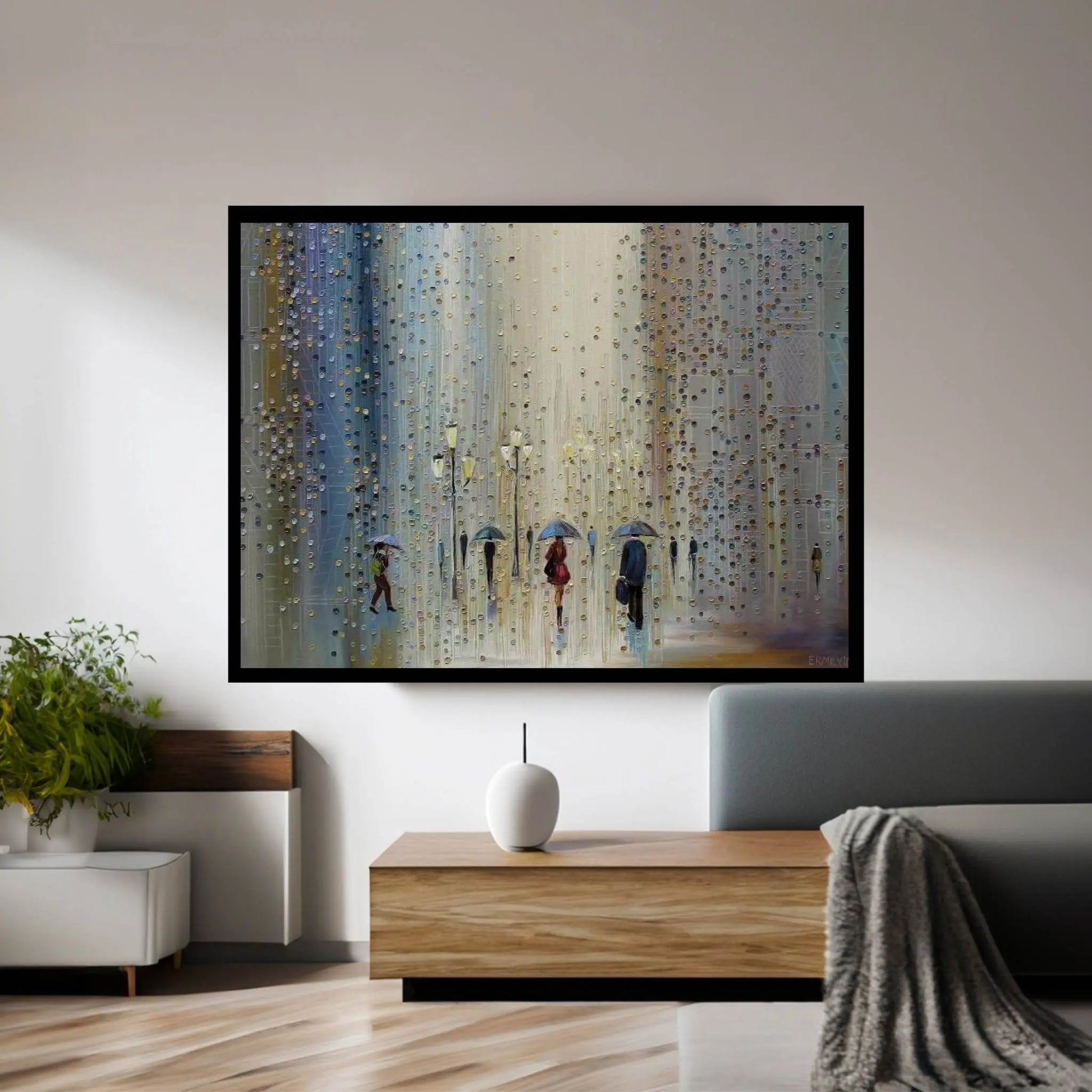 Under A Rainy Sky Canvas Wall Art - Y Canvas