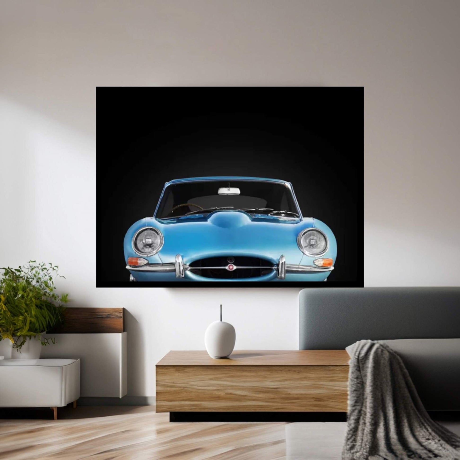 Jaguar E-Type Front Canvas Wall Art - Y Canvas