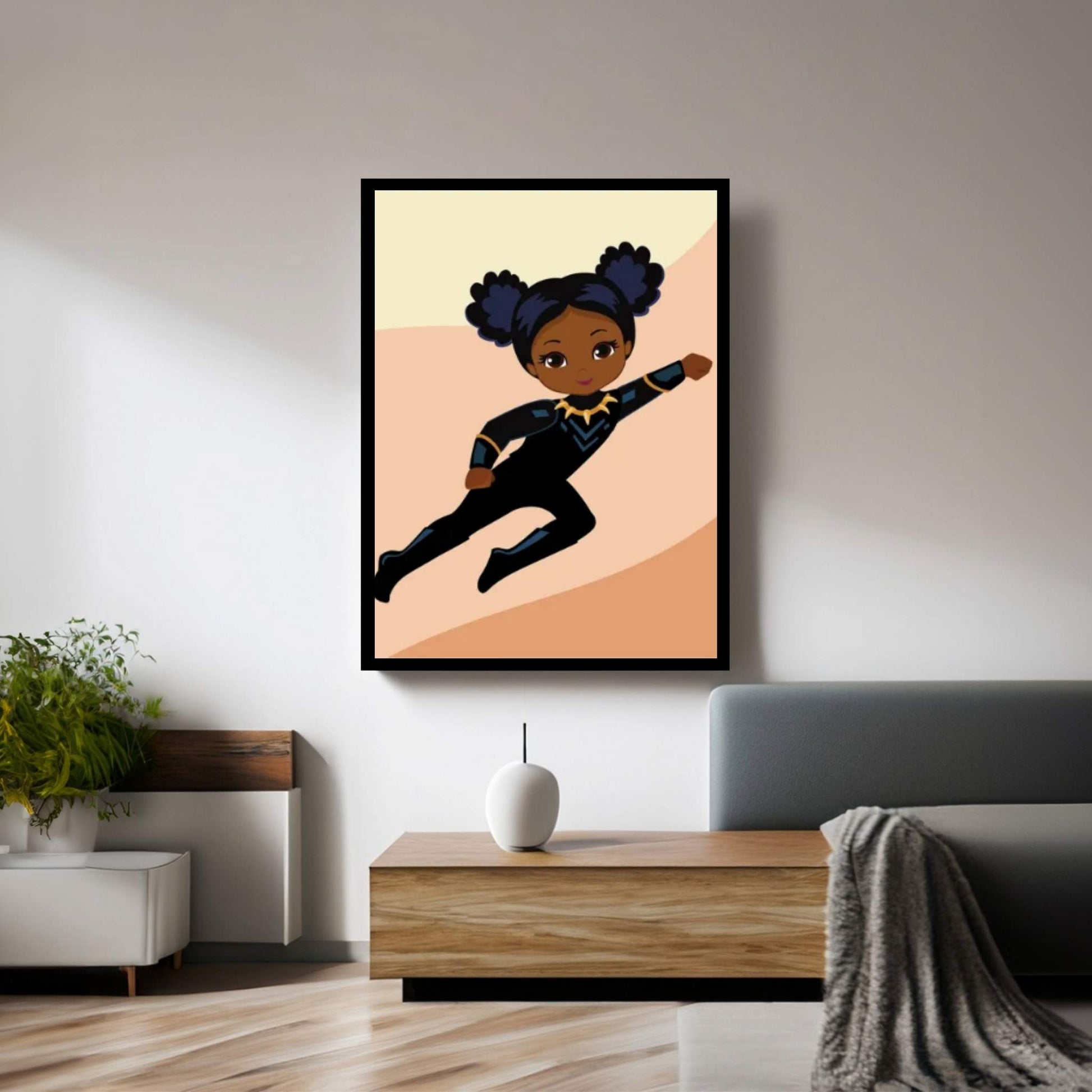 Black Panther Baby Canvas Wall Art - Y Canvas