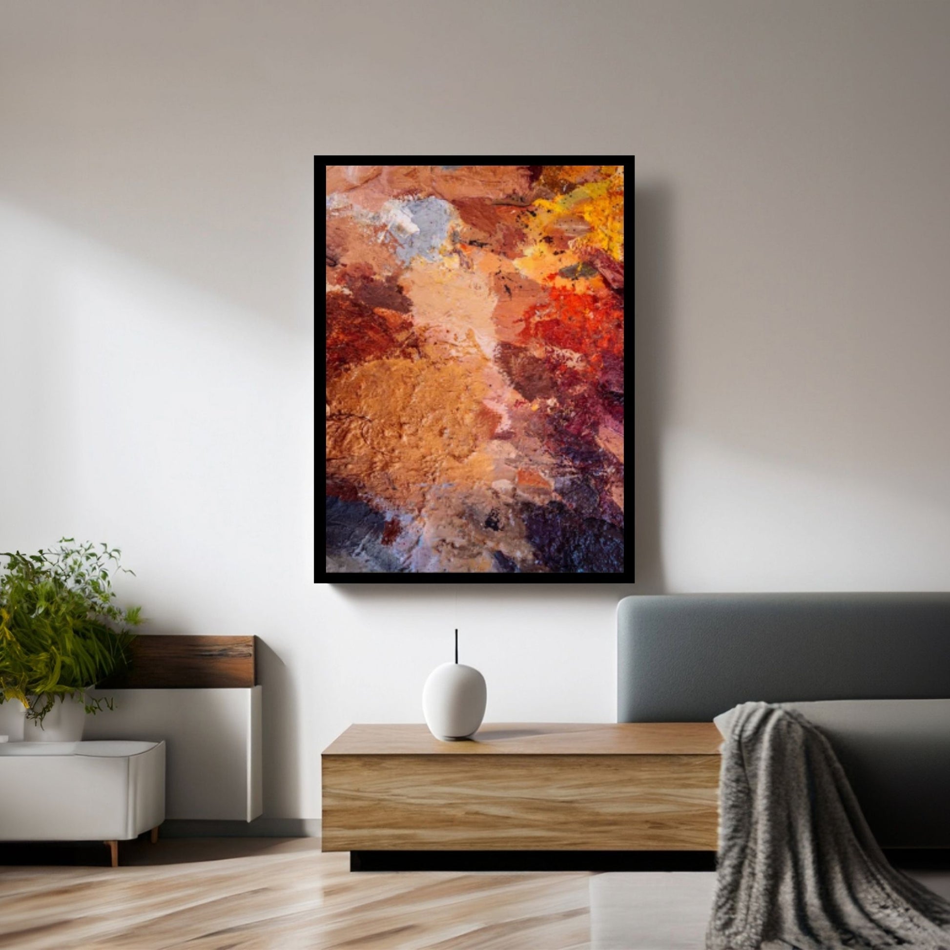 Abstract Large Painting, Pink Oil Abstract Painting, Acrylic Minimalist Painting - Y Canvas