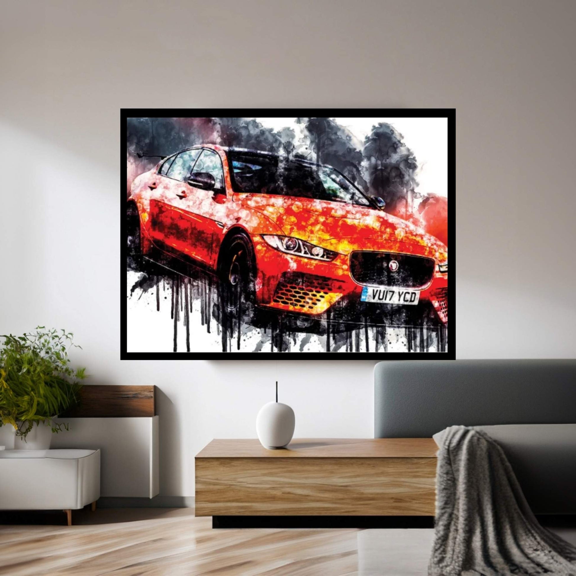 Car 2018 Jaguar XE SV Canvas Wall Art - Y Canvas