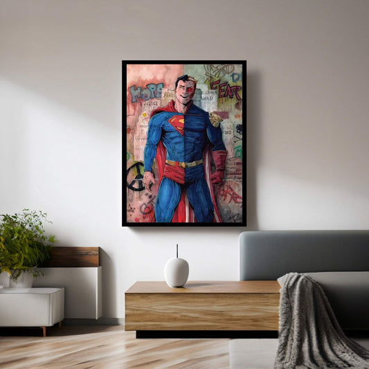 Superman Vs Homelander Canvas Wall Art - Y Canvas