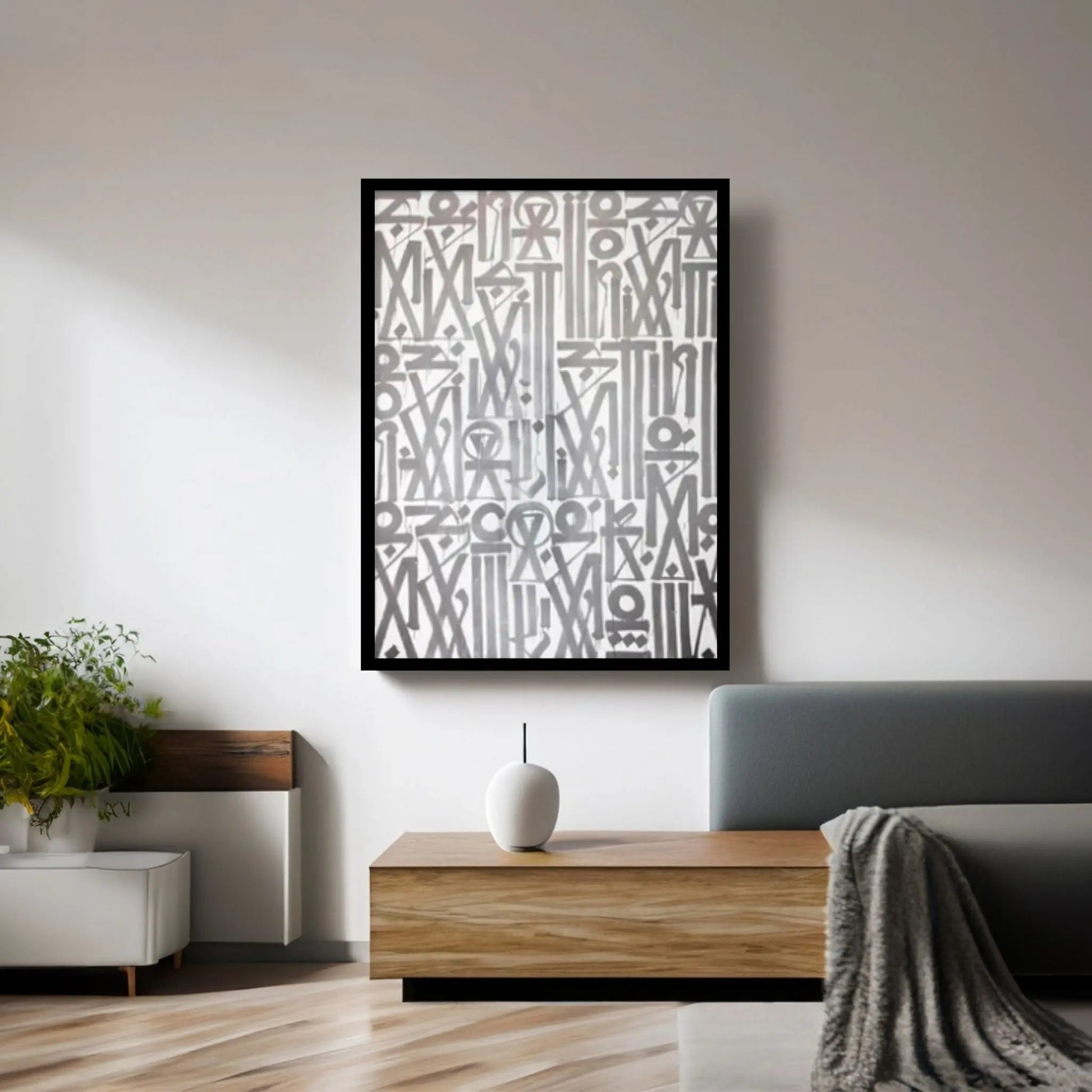 Abstract Retna Wall Art Graffiti American Black & White Reproduction Painting Wall Art Poster Print Graffiti Art - Y Canvas