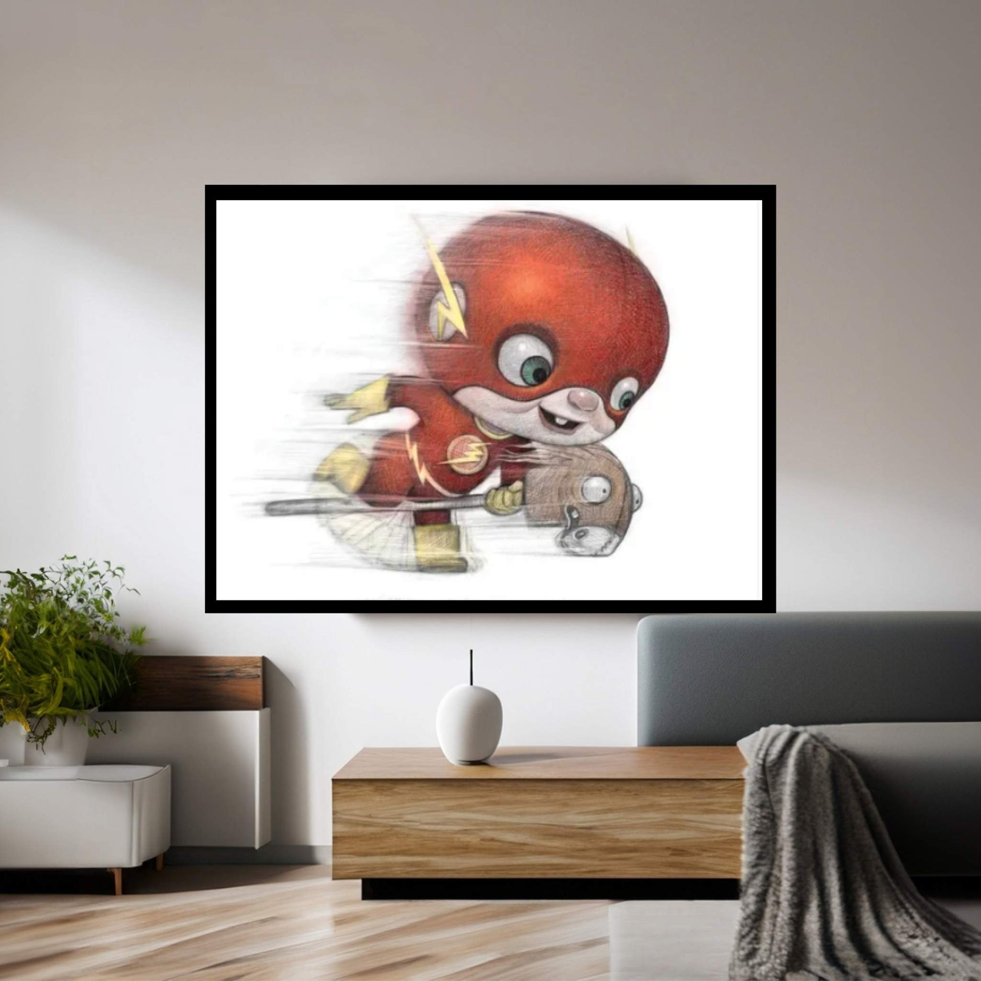 Baby Flash Canvas Wall Art - Y Canvas