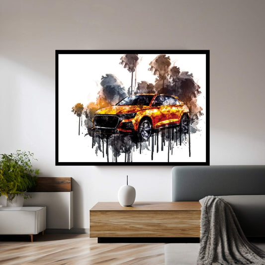 Car 2017 Audi Q8 Sport Concept I Canvas Wall Art - Y Canvas