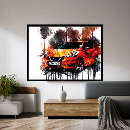 2017 Nissan Micra Gen5 Canvas Wall Art - Y Canvas