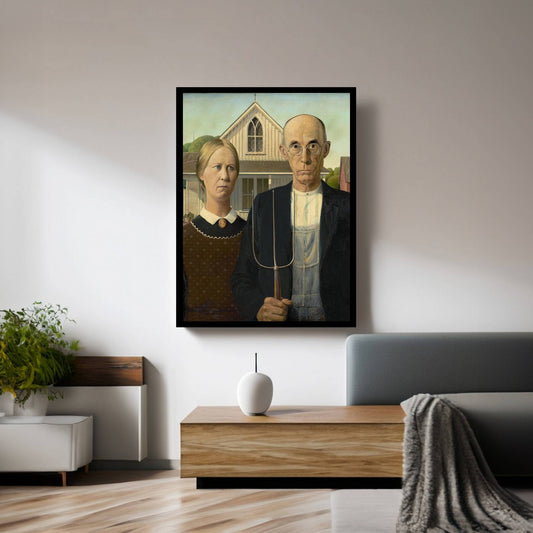 American Gothic Canvas Wall Art - Y Canvas