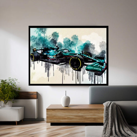 Aston Martin Amr21 2021 Front View Exterior Formula Canvas Wall Art - Y Canvas