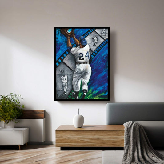 The Catch (Willie Mays) Canvas Wall Art - Y Canvas