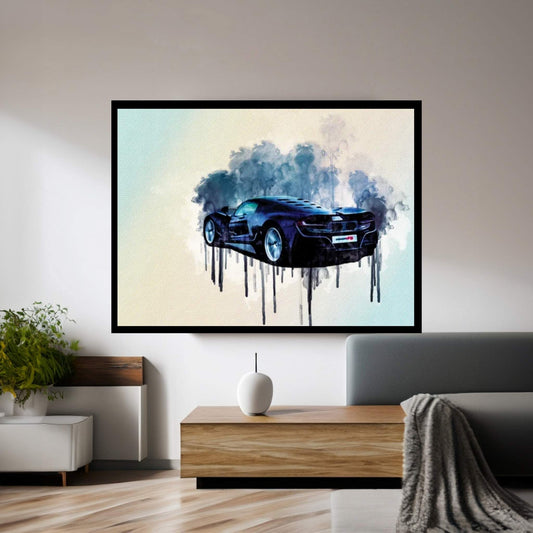 2021 Hennessey Venom F5 Rear View Hypercar Canvas Wall Art - Y Canvas