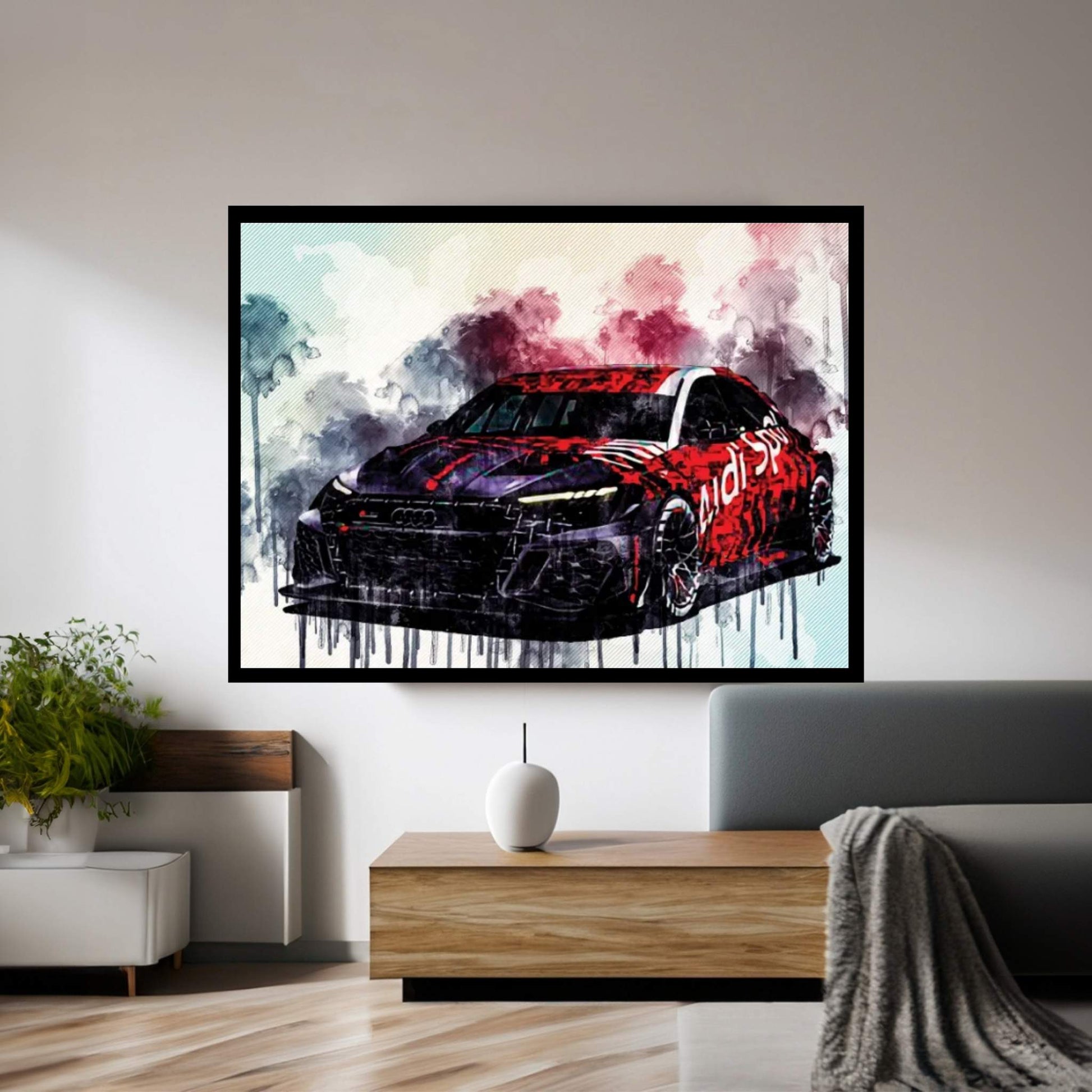 2021 Audi RS3 LMS Front View Canvas Wall Art - Y Canvas