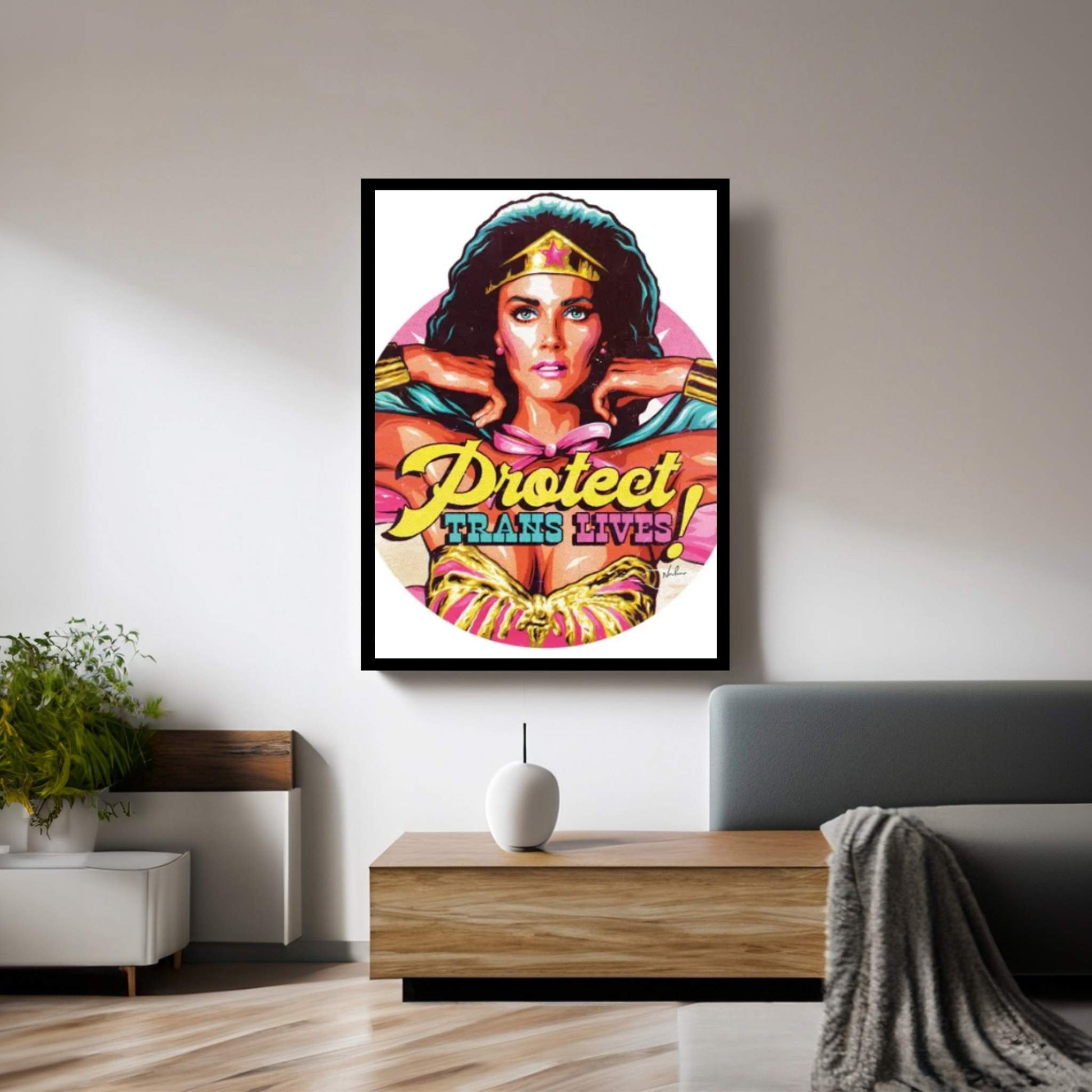 Protect Trans Lives Canvas Wall Art - Y Canvas