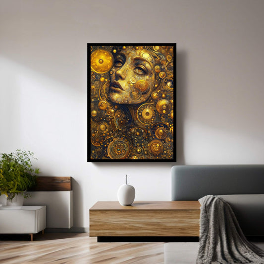 The Golden Tears Gustav Klimt Modern Abstract Reproduction Canvas Wall Art - Y Canvas