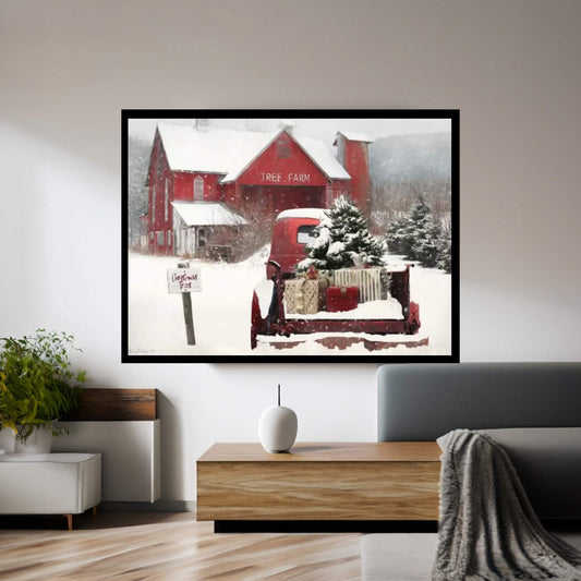 Tree Farm Christmas Canvas Wall Art - Y Canvas