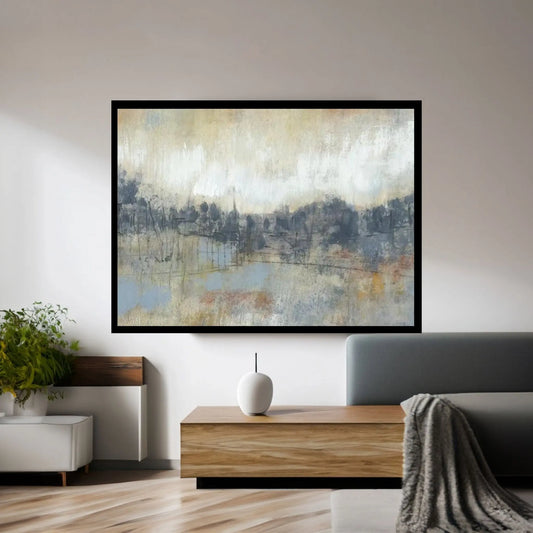 Cool Grey Horizon I Canvas Wall Art - Y Canvas