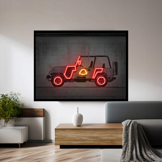 Jurassic Car II Canvas Wall Art - Y Canvas