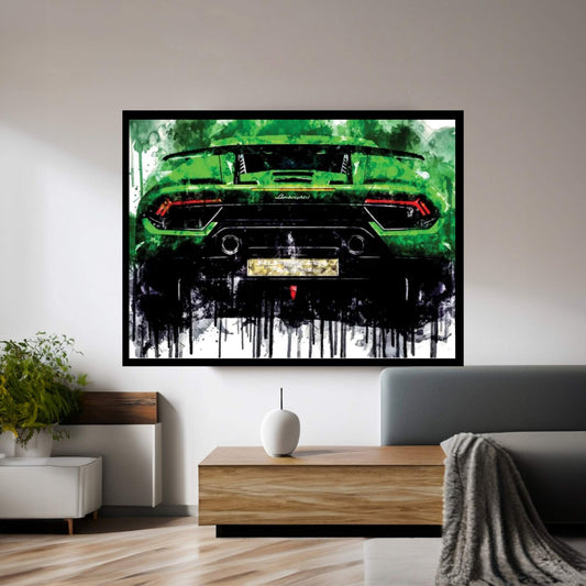 2017 Lamborghini Huracan Vehicle CXXVIII Canvas Wall Art - Y Canvas