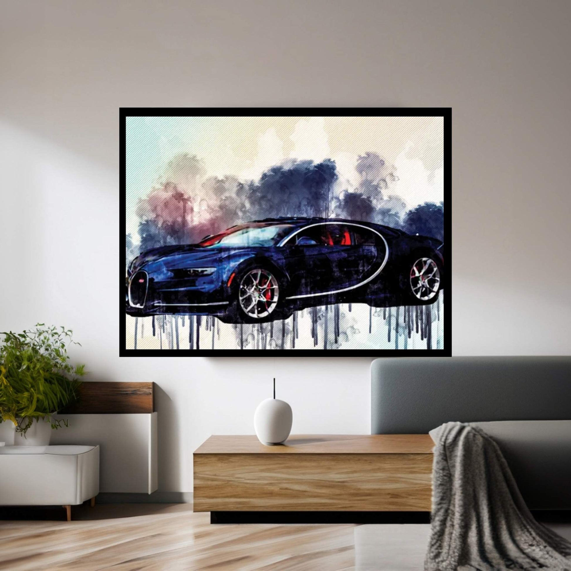 Bugatti Chiron 2018 Hypercar Sports Luxury Cars Canvas Wall Art - Y Canvas