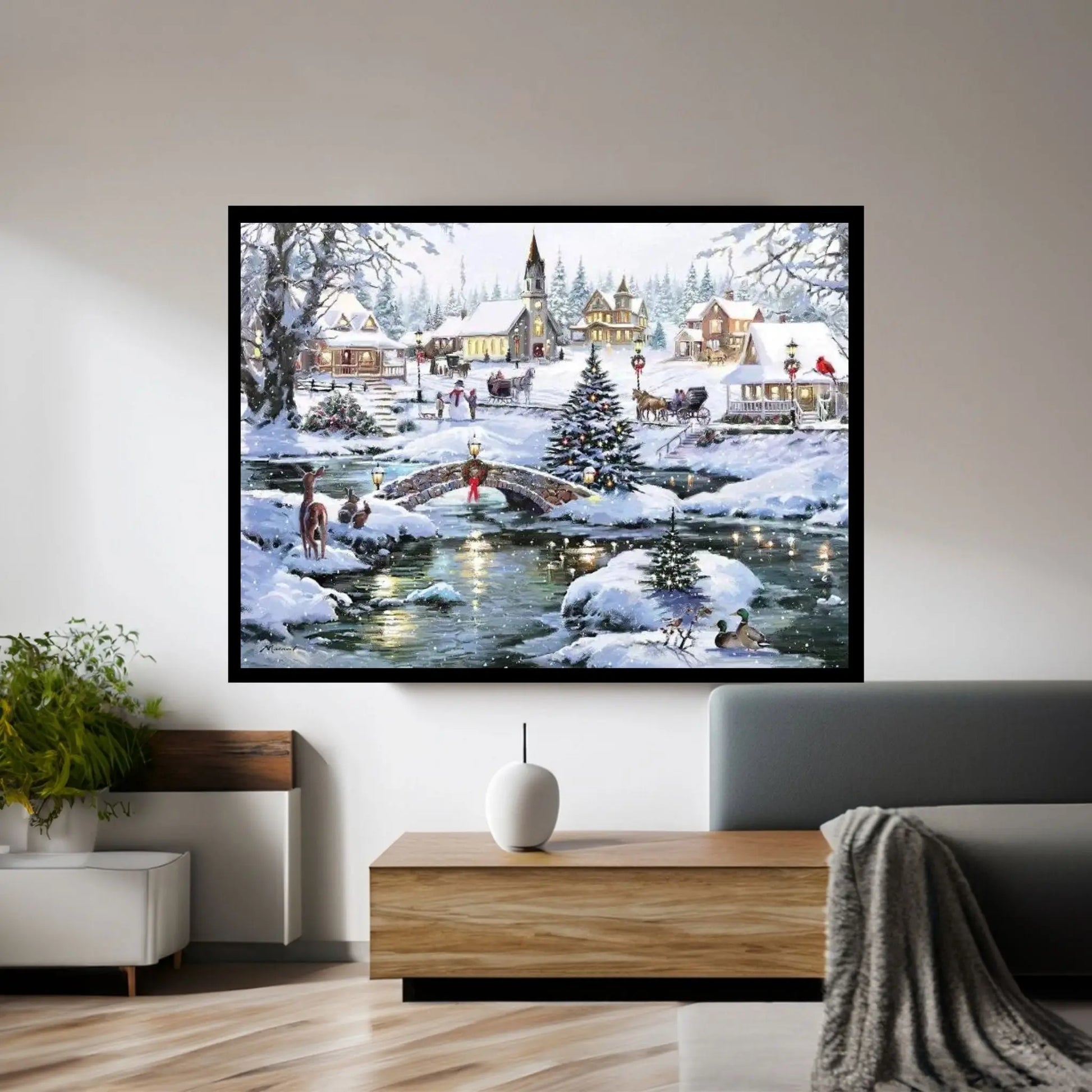 User Icy Lights Canvas Wall Art - Y Canvas