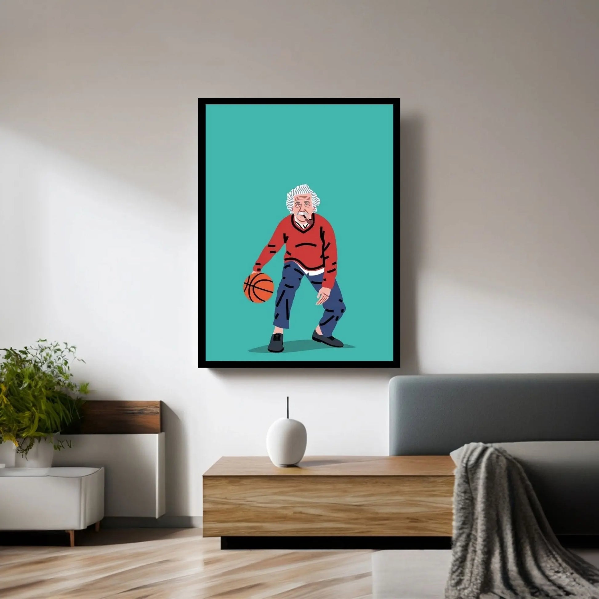 Balling Einstein Canvas Wall Art - Y Canvas