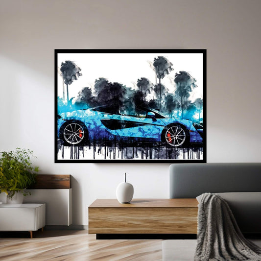 Car 2018 McLaren 570S Spider Canvas Wall Art - Y Canvas