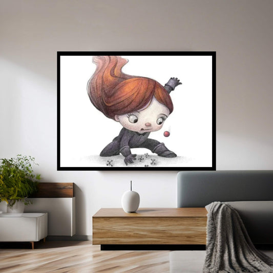 Baby Black Widow Canvas Wall Art - Y Canvas