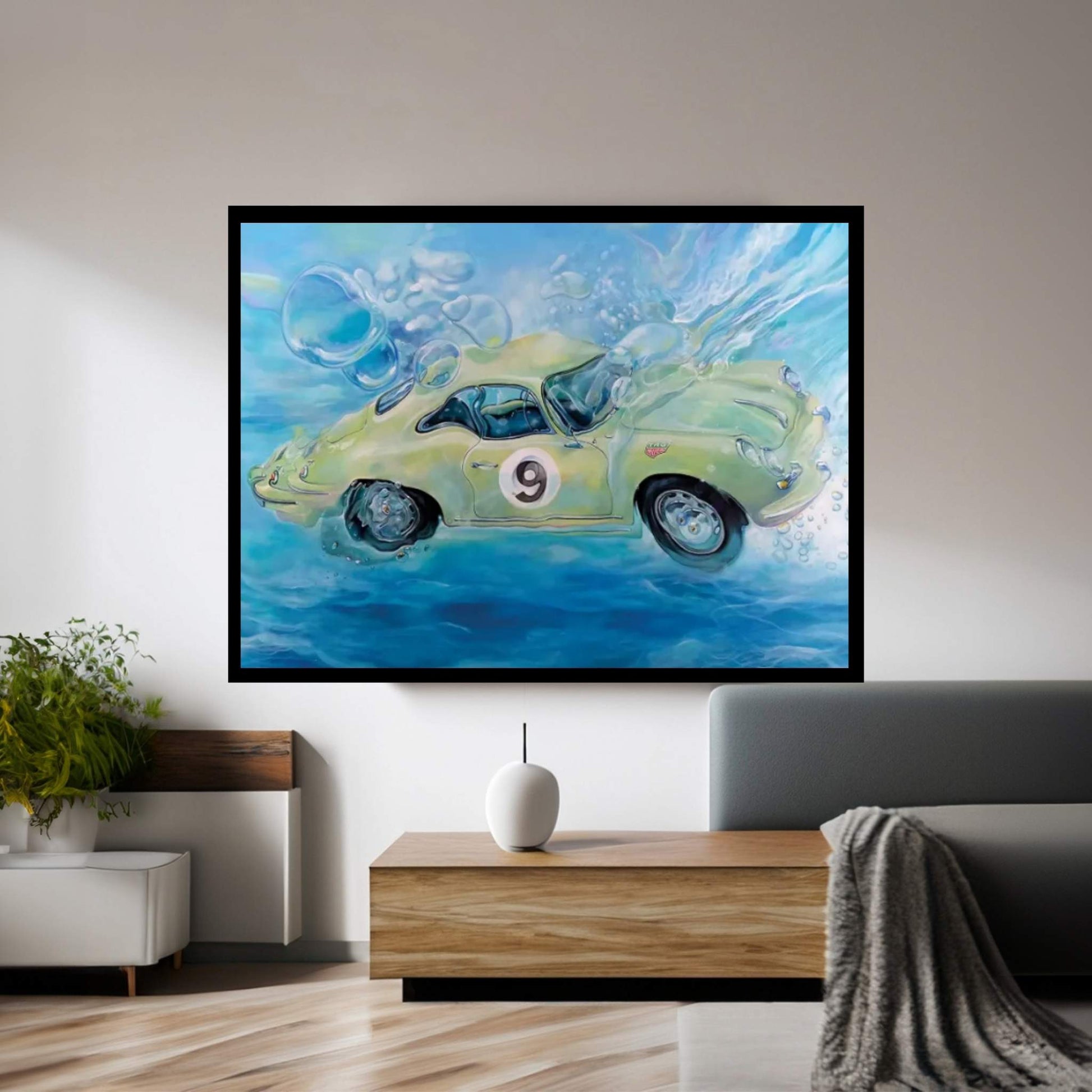 Porsche No. 9 Canvas Wall Art - Y Canvas