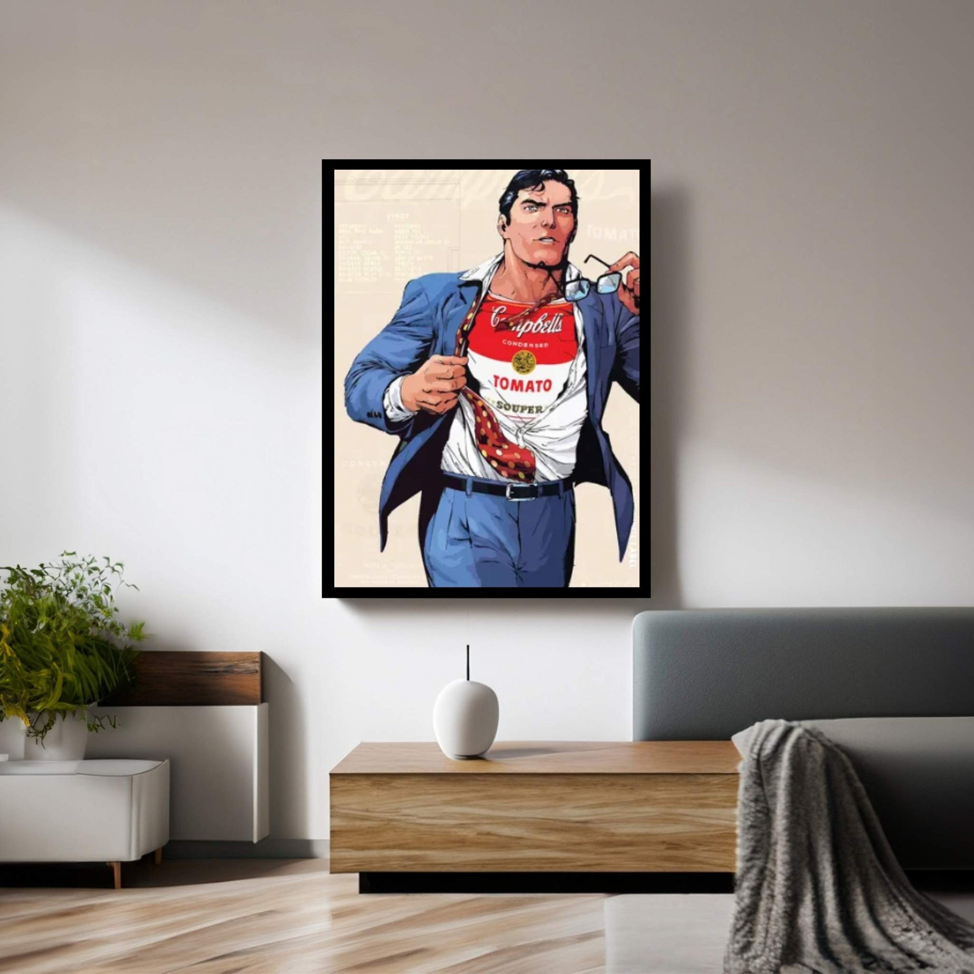 Souperman Canvas Wall Art - Y Canvas