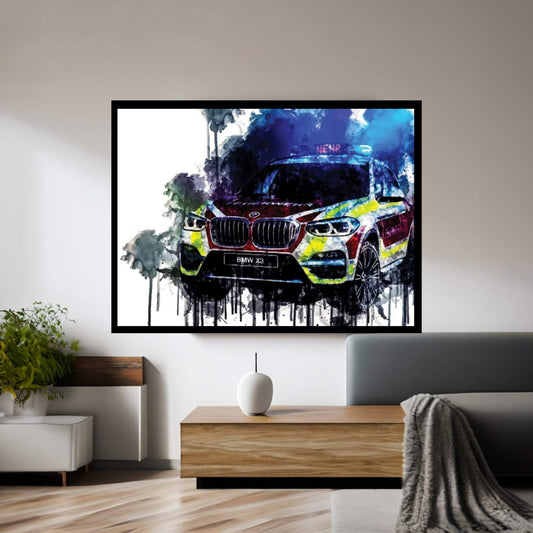 2018 BMW X3 xDrive20d Feuerwehr Canvas Wall Art - Y Canvas