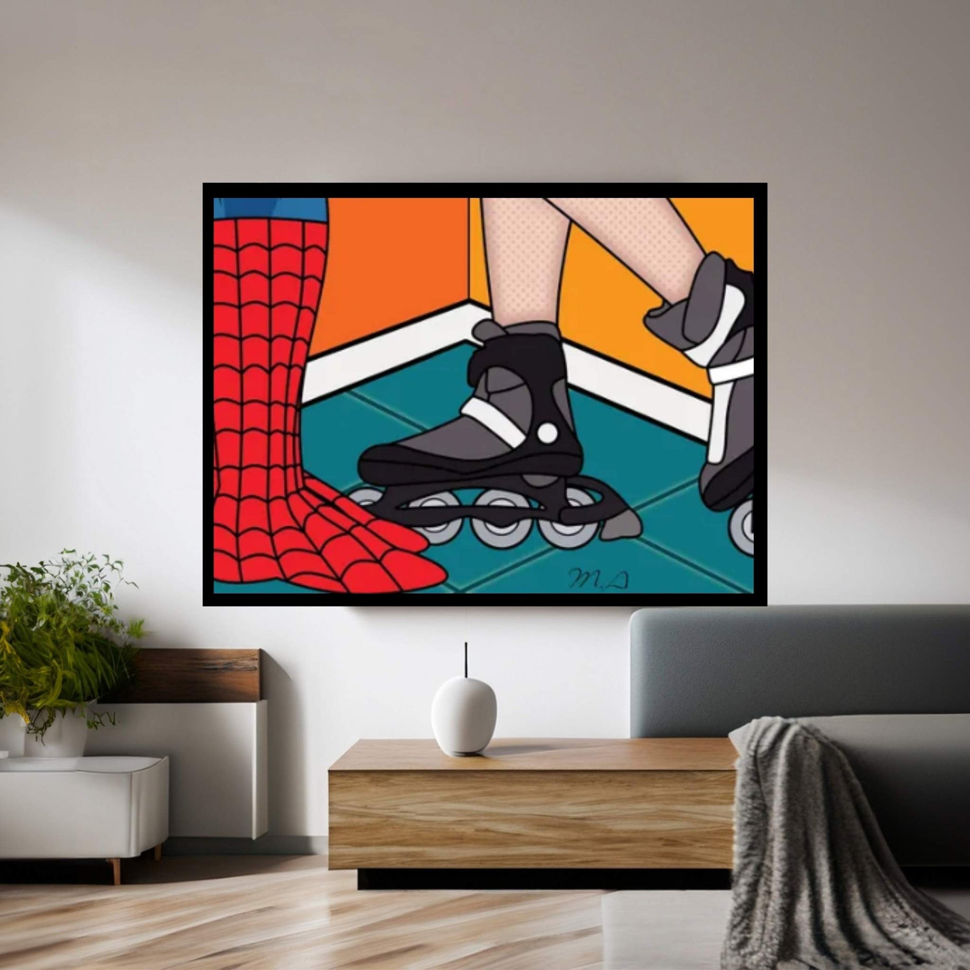 Spidey Skate Canvas Wall Art - Y Canvas