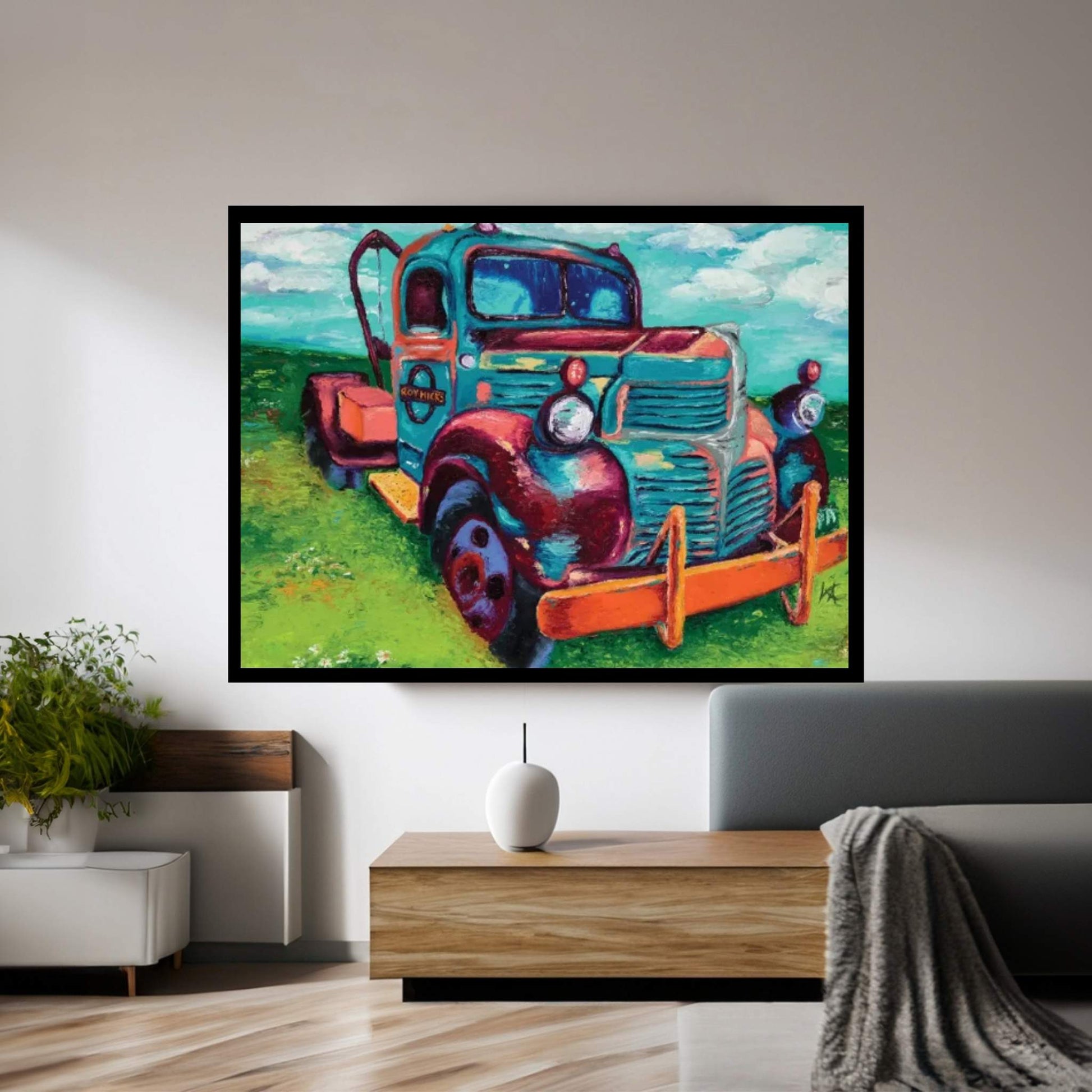 Tribute Truck Canvas Wall Art - Y Canvas