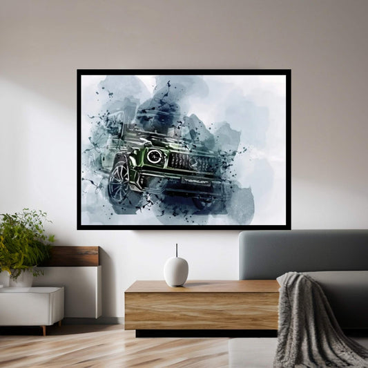 Mercedes-Amg G63 1nferno Topcar Green Canvas Wall Art - Y Canvas