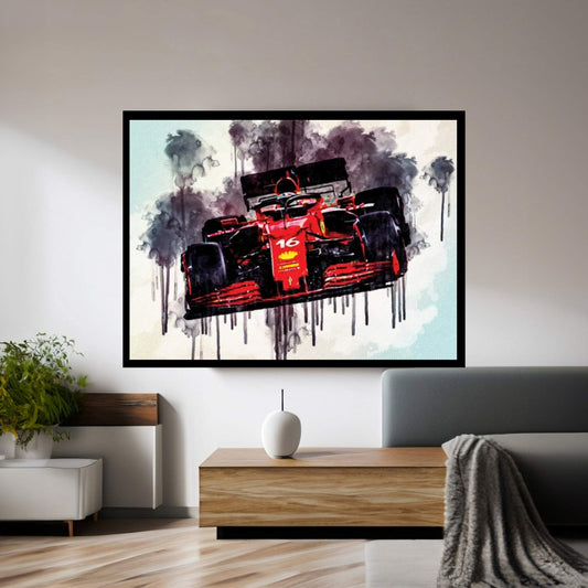 Ferrari Sf21 Charles Leclerc 2021 F1 Cars Formula 1 Ferrari Canvas Wall Art - Y Canvas