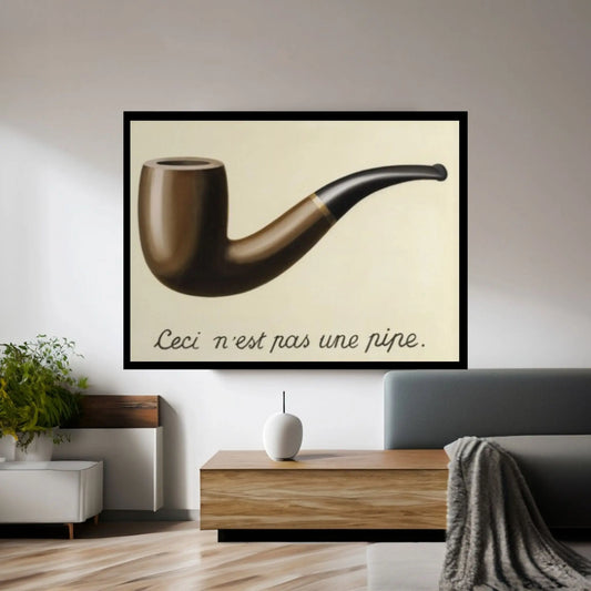 Large René Magritte , The Treason of Images, Wall Decor, Reproduction of Classic Art - Y Canvas