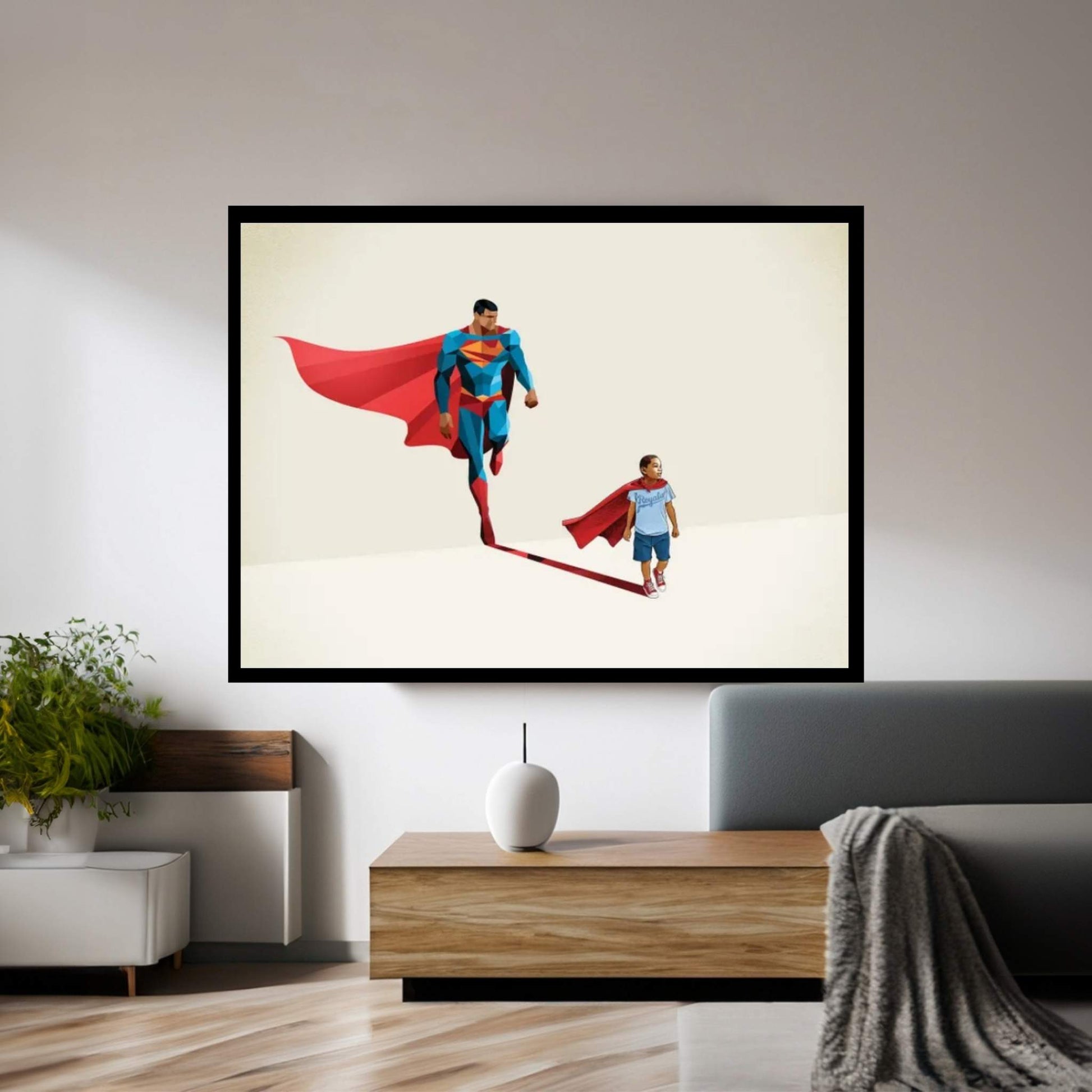 Super Shadows Boy Of Tomorrow II Canvas Wall Art - Y Canvas