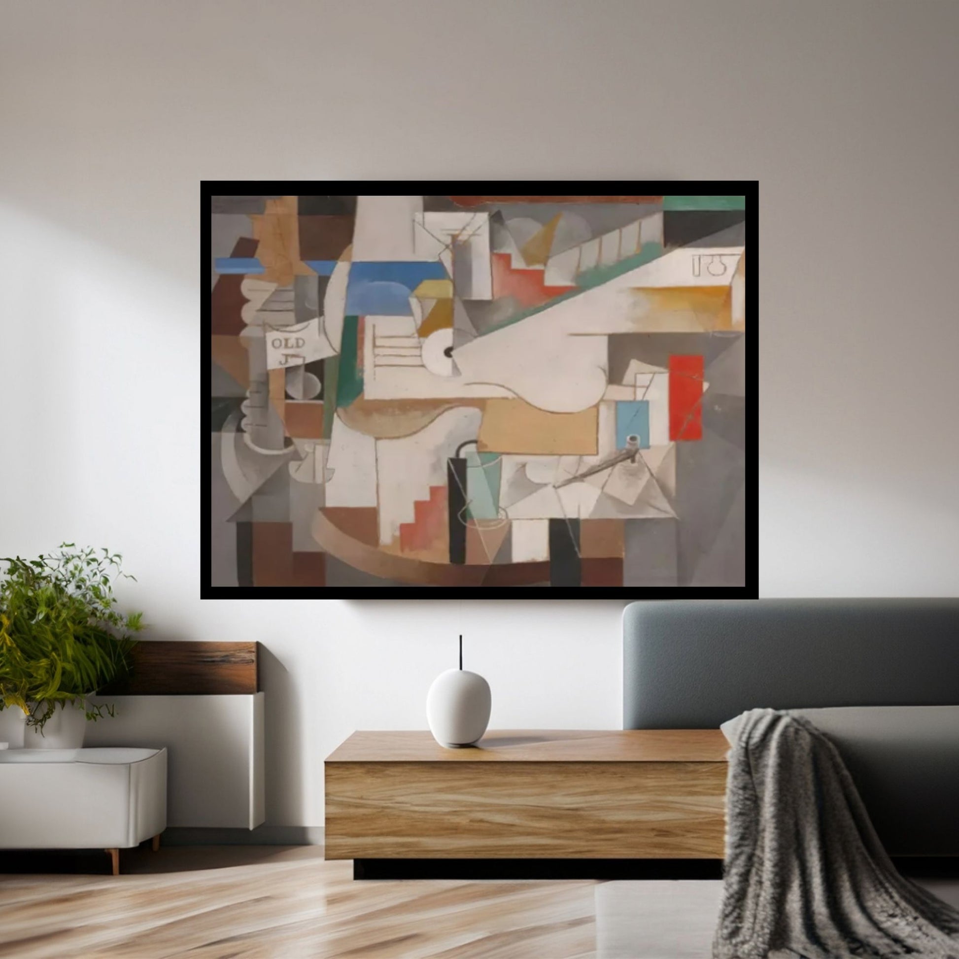 Abstract Picasso Style Print on Canvas Poster - Y Canvas