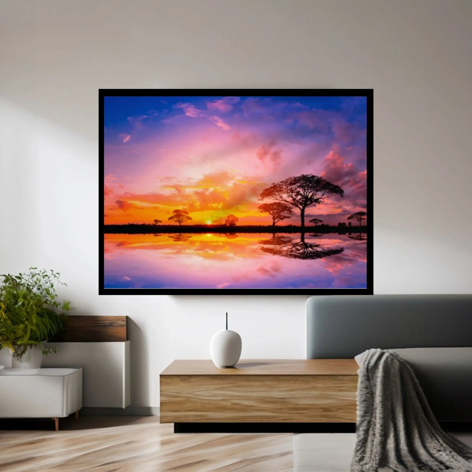 Sunset on the Beach Print on Canvas, Canvas Wall Set - Y Canvas