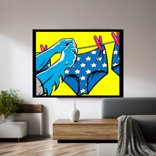 BatLaundry Canvas Wall Art - Y Canvas