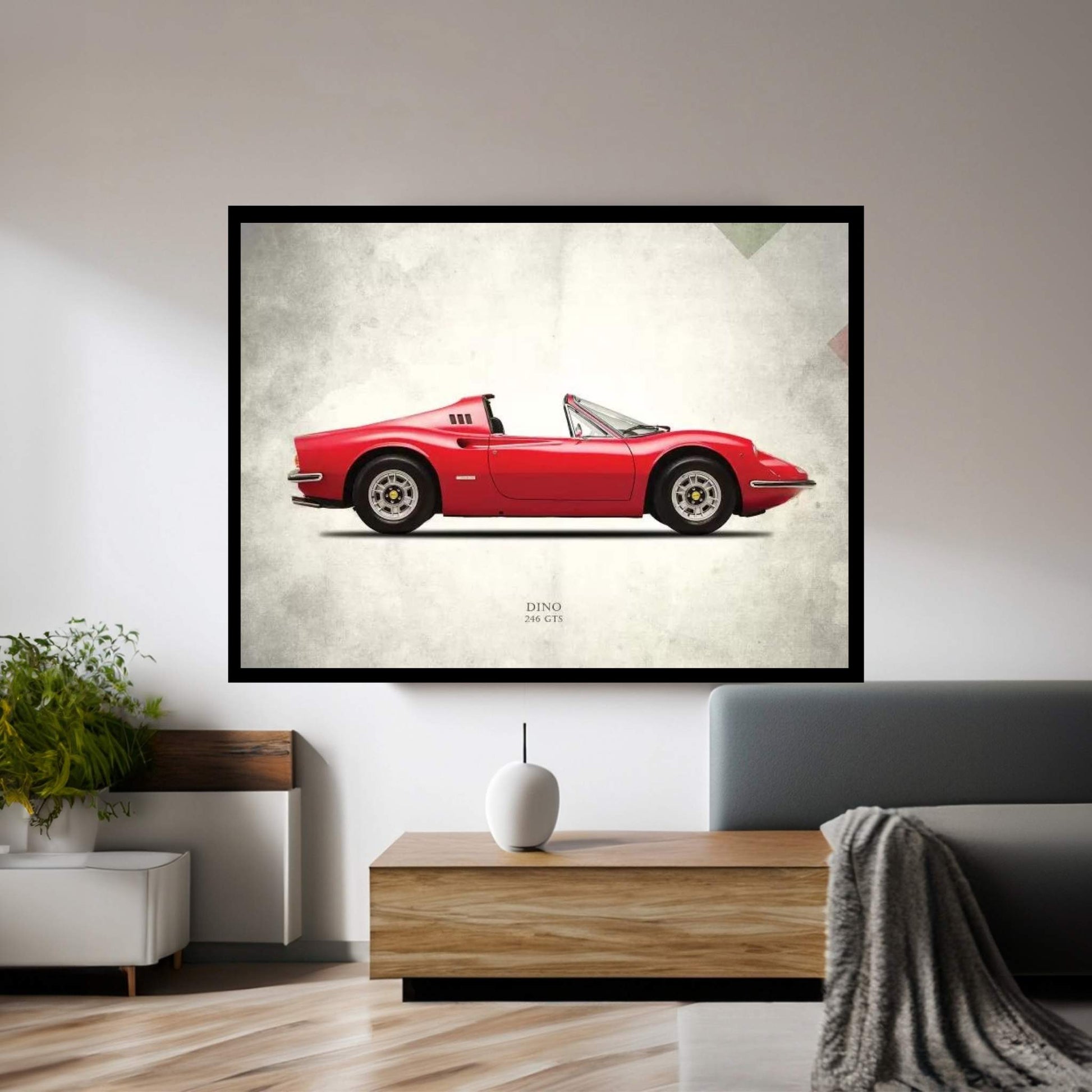 1973 Ferrari Dino 246 GTS Canvas Wall Art - Y Canvas