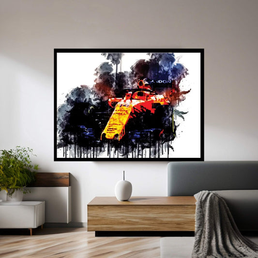 Car 2018 McLaren MCL33 F1 Formula I Canvas Wall Art - Y Canvas