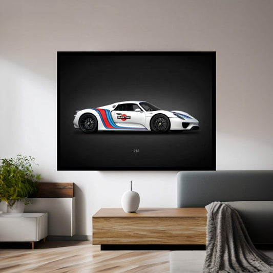 Porsche 918 Martini Canvas Wall Art - Y Canvas