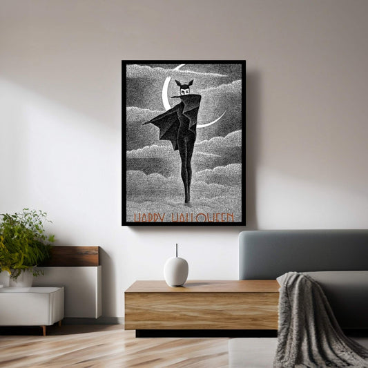 Bat-Girl Canvas Wall Art - Y Canvas