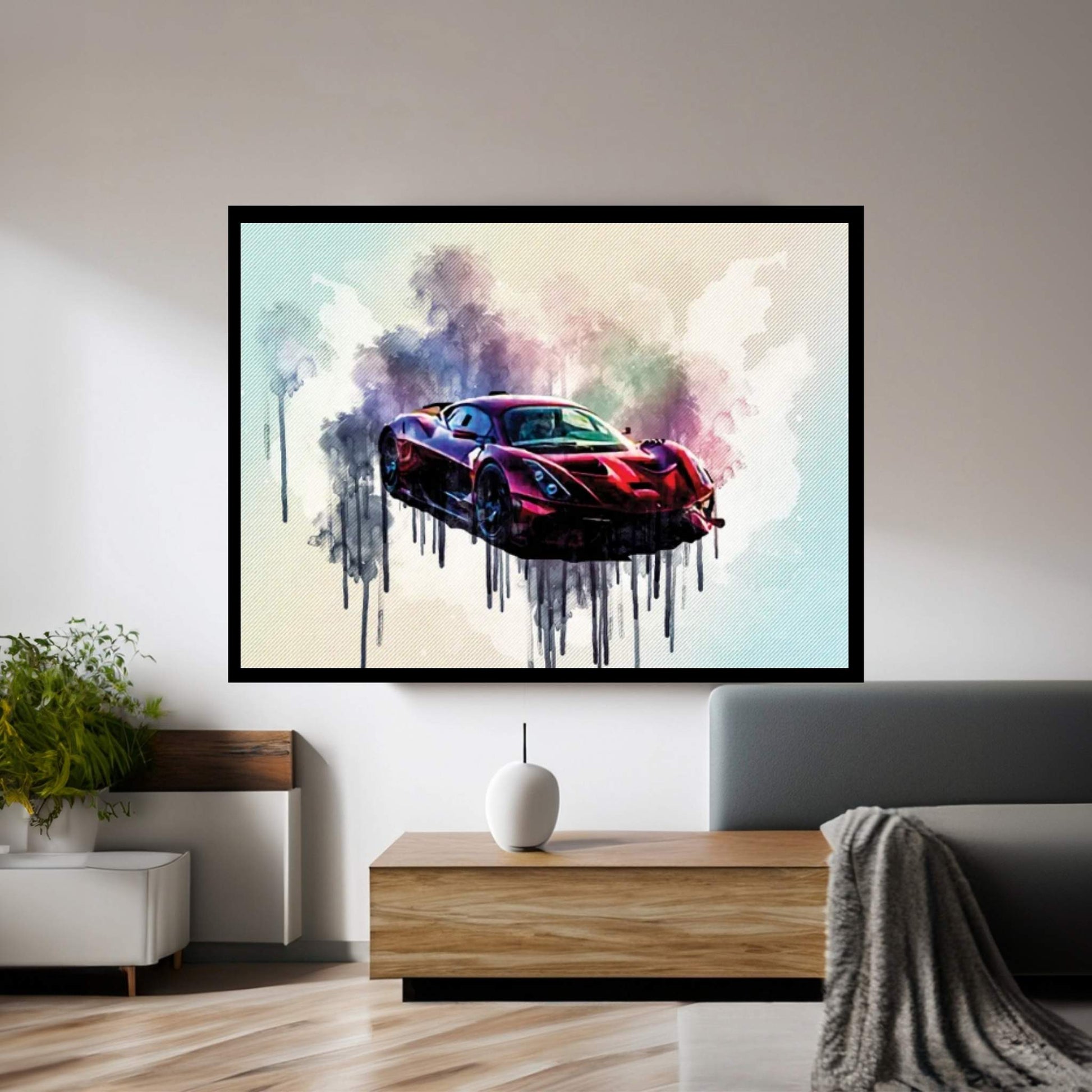 Brabham Bt62 2021 Hypercar Front View New Red Bt62 New Hypercars Supercars Canvas Wall Art - Y Canvas