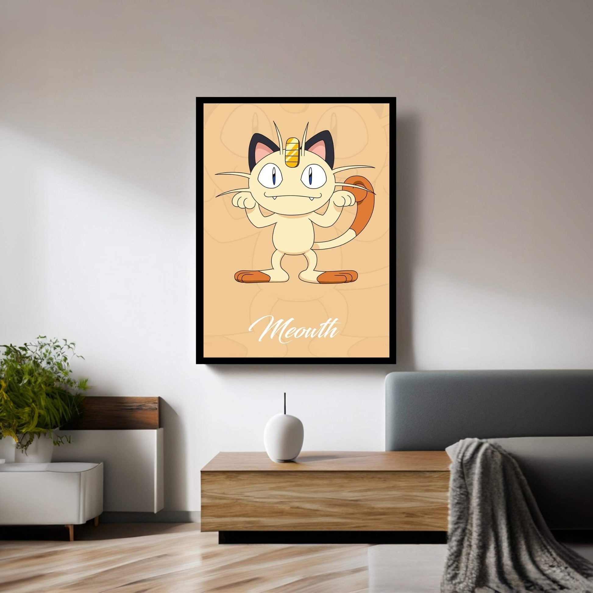 Pokémon - Meowth Canvas Wall Art - Y Canvas