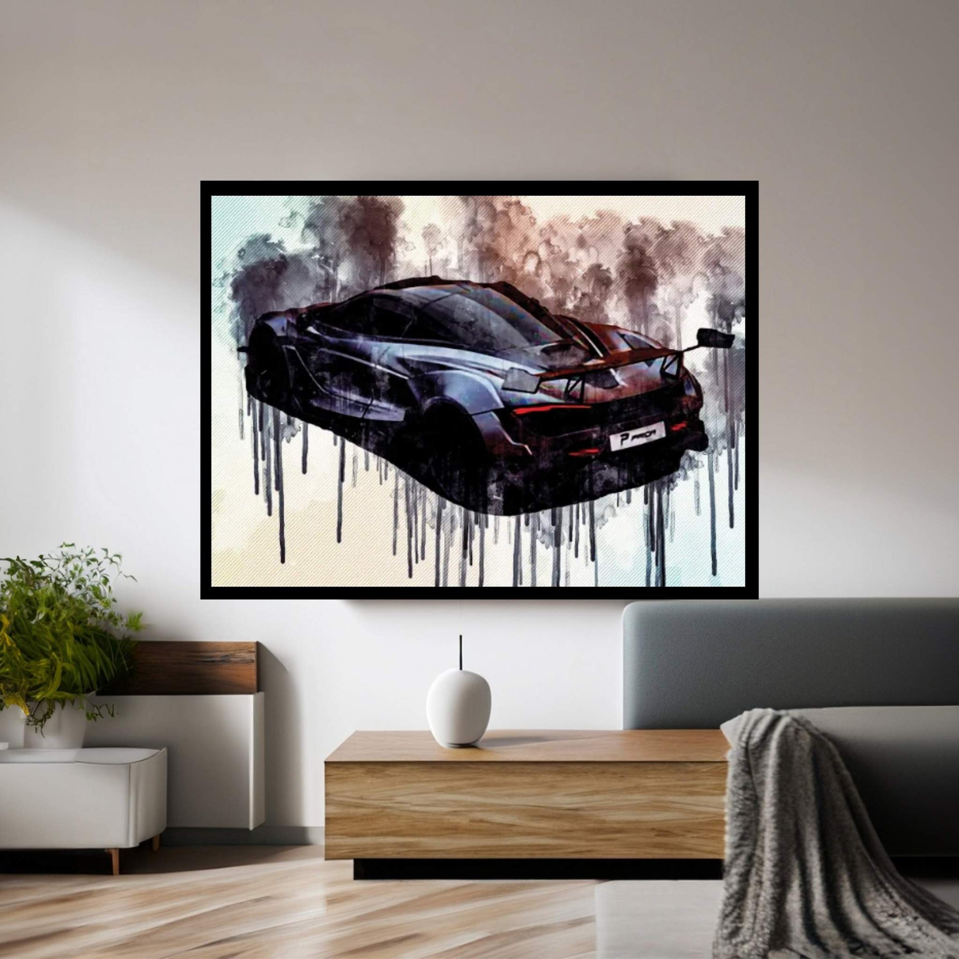 Mclaren 720S Prior Design 2020 Hypercar Exterior Tuning 720S Black Wheels Matte Gray British Supercar Canvas Wall Art - Y Canvas